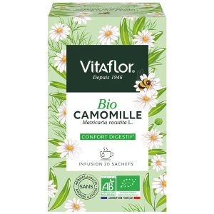 Vitaflor Infusion de Camomille Bio 20 Sachets - Pharmacie Agnès Praden à Alès