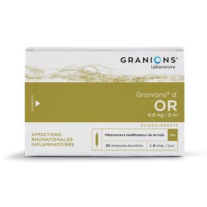 Laboratoire des Granions Or 30 Ampoules 2ml - Pharmacie Agnès Praden à Alès