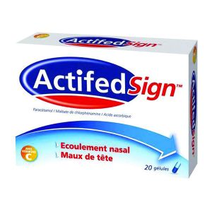 Johnson & Johnson ActifedSign Rhume 20 Gélules - Pharmacie Agnès Praden à Alès