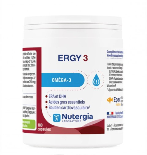Nutergia Ergy 3 180 Capsules - Pharmacie Agnès Praden à Alès