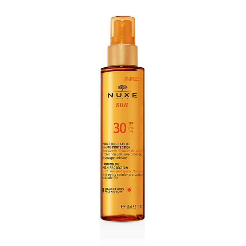Nuxe Sun Huile Bronzante Visage et Corps SPF 30 150ml - Pharmacie Agnès Praden à Alès