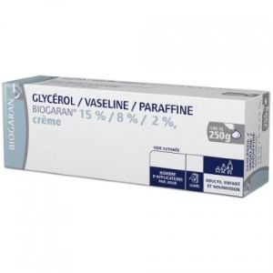 Biogaran Glycérol Vaseline Paraffine Crème 250 g - Pharmacie Agnès Praden à Alès