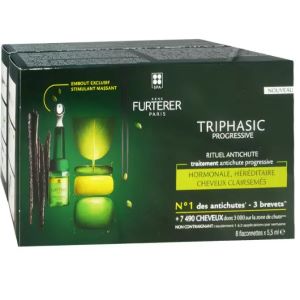 René Furterer Triphasic Anti Chute Progressive 8 x 5,5 ml - Pharmacie Agnès Praden à Alès