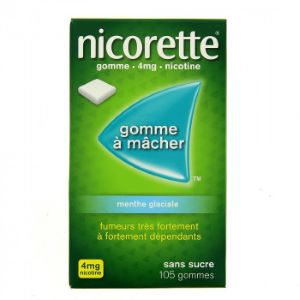 Johnson & Johnson Nicorette 4 mg Menthe Glaciale Sans Sucre 105 Gommes - Pharmacie Agnès Praden à Alès