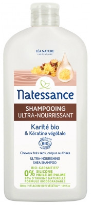 Natessance Shampooing Ultra-Nourrissant Karité Bio et Kératine Végétale 500 ml - Pharmacie Agnès Praden à Alès
