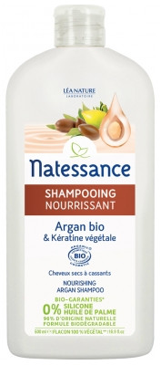 Natessance Shampooing Nourrissant Argan Bio et Kératine Végétale 500 ml - Pharmacie Agnès Praden à Alès
