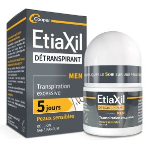  Etiaxil Détranspirant Déodorant Roll-on Aisselles Homme Peaux Sensibles 15ml - Pharmacie Agnès Praden à Alès