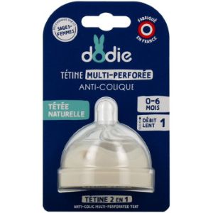 Dodie Tétine Multi-Perforée Anti-Colique Débit 1 - De 0 à 6 mois, 1 Unité - Pharmacie Agnès Praden à Alès