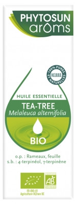 Phytosun Arôms Huile Essentielle Tea-Tree Bio 10 ml - Pharmacie Agnès Praden à Alès
