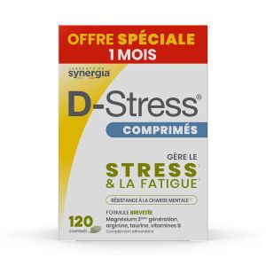 Synergia D-Stress Stress et Fatigue 120 Comprimés - Pharmacie Agnès Praden à Alès