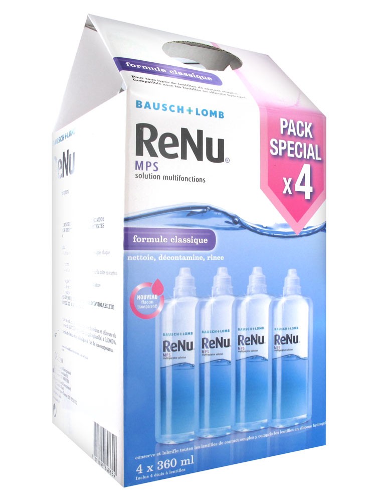 Renu mps pack spécial 4x360ml - Pharmacie Agnès Praden à Alès