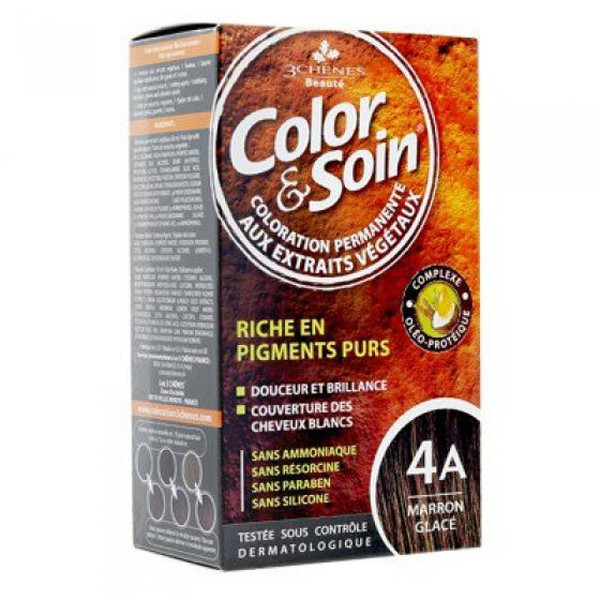 Les 3 Chênes Color & Soin 4A Châtain Clair Marron Glacé 135ml - Pharmacie Agnès Praden à Alès