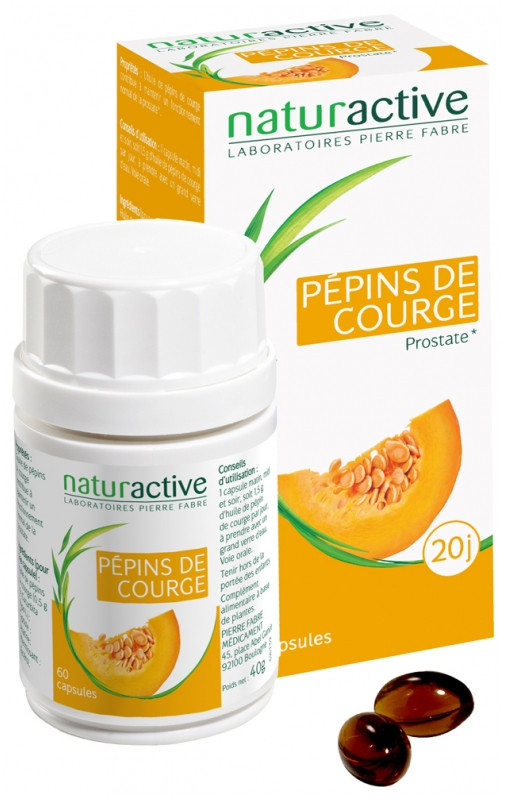 Naturactive Pépins de Courge 60 Capsules - Pharmacie Agnès Praden à Alès