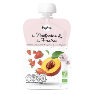 Popote Gourde Nectarine et les Fraises Bio 120g - Pharmacie Agnès Praden à Alès