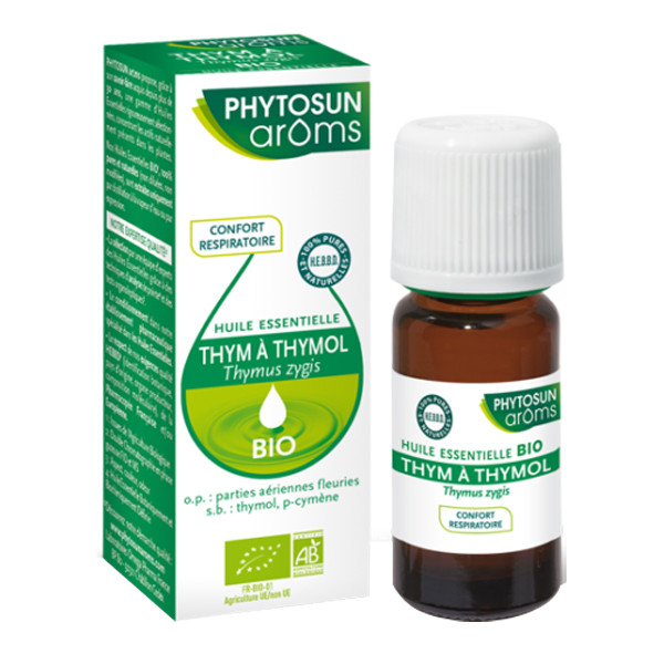 Phytosun arôms huile essentielle thym à thymol bio 10ml - Pharmacie Agnès Praden à Alès