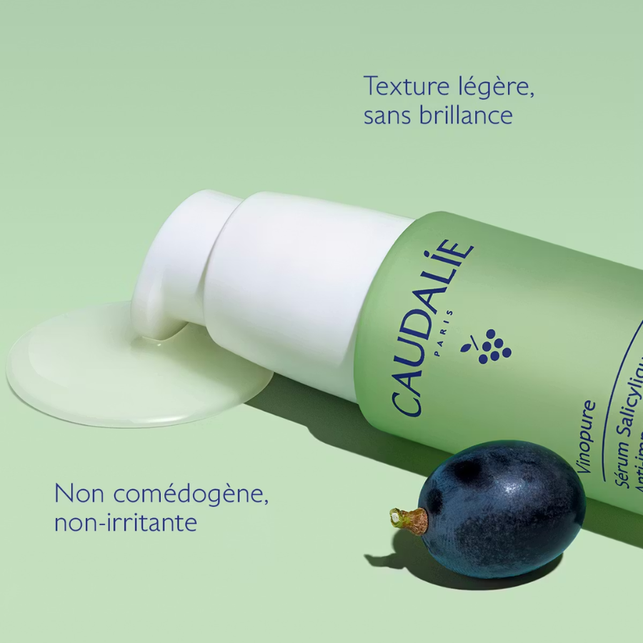 Caudalie Vinopure Coffret Sérum Salicylique Anti-Imperfections 30ml + Gelée Nettoyante Purifiante 150ml Offerte - Pharmacie Agnès Praden à Alès