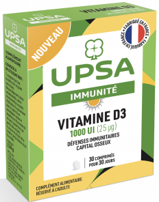 UPSA Vitamine D3 1000 UI / 25µg 30 comprimés - Pharmacie Agnès Praden à Alès