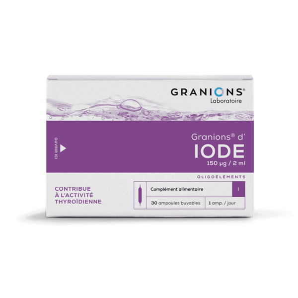 Laboratoire des Granions Iode 30 ampoules 2ml - Pharmacie Agnès Praden à Alès
