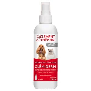 Clement-Thekan Clémiderm Spray Désinfectant De La Peau Pour Tous Les Animaux 150ml - Pharmacie Agnès Praden à Alès