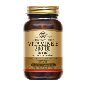 Solgar Vitamine E 200 UI 50 capsules  - Pharmacie Agnès Praden à Alès