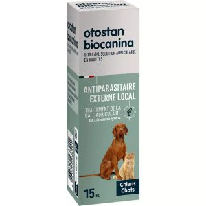 Biocanina Otostan Solution Auriculaire Chien Et Chat 15ml - Pharmacie Agnès Praden à Alès