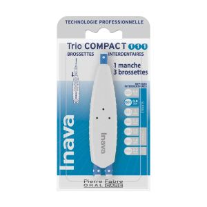 Inava Trio Compact Brossettes Interdentaires 0.8mm - Pharmacie Agnès Praden à Alès