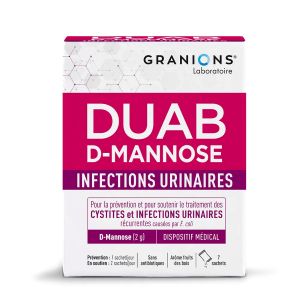 Laboratoire des Granions Duab D-Mannose Infections Urinaires 7 Sachets - Pharmacie Agnès Praden à Alès