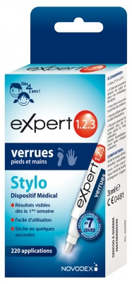 Expert 1.2.3. Stylo Verrues Pieds et Mains 3 ml - Pharmacie Agnès Praden à Alès