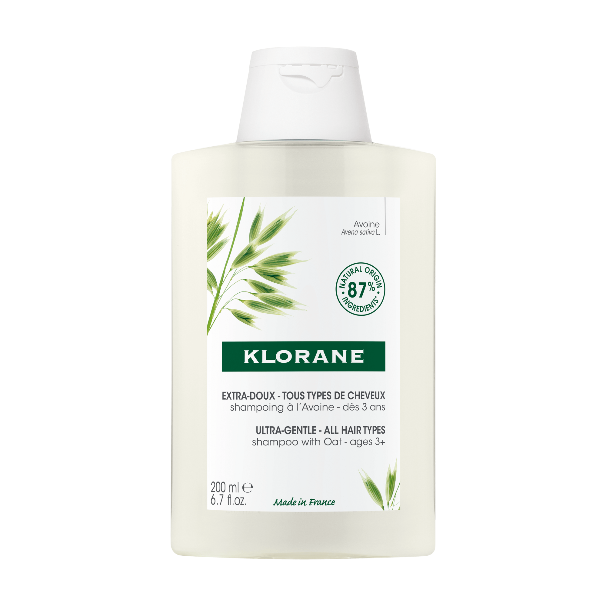Klorane Shampoing Bio Avoine 200 ml - Pharmacie Agnès Praden à Alès