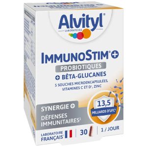Alvityl Immunostim+ Probiotiques 30 Gélules Végétales - Pharmacie Agnès Praden à Alès