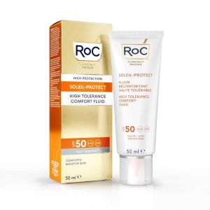 RoC Soleil Protect Fluide Haute Tolérance Réconfortant Spf50 50 ml - Pharmacie Agnès Praden à Alès