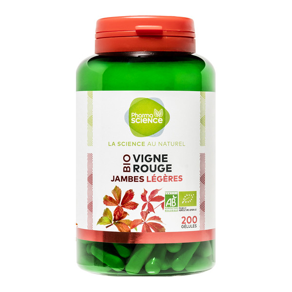 Pharmascience vigne rouge jambe légères 200 gélules - Pharmacie Agnès Praden à Alès