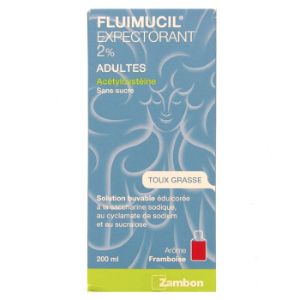 Zambon Fluimucil Expectorant 2% Solution Buvable Sans Sucre 200 ml - Pharmacie Agnès Praden à Alès