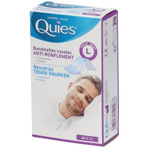 Quies Anti-ronflement 24 Bandelettes Nasales - Pharmacie Agnès Praden à Alès