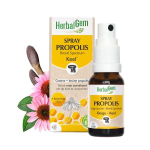 HerbalGem Bio Propolis Spray Large Spectre 15 ml - Pharmacie Agnès Praden à Alès