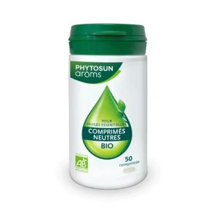 Phytosun Aroms Base Neutre Bio pour Huile Essentielle 50 Comprimés - Pharmacie Agnès Praden à Alès