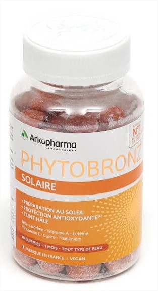 Arkopharma Phytobronz  Solaire 60 gummies - Pharmacie Agnès Praden à Alès
