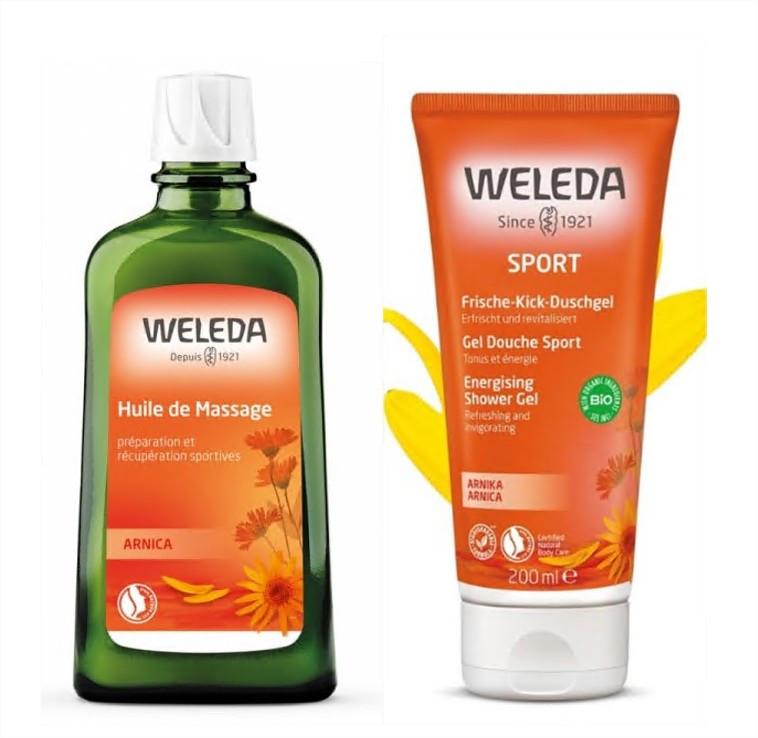 Weleda Huile d'arnica 200 ml + gel douche sport 200 ml offert - Pharmacie Agnès Praden à Alès