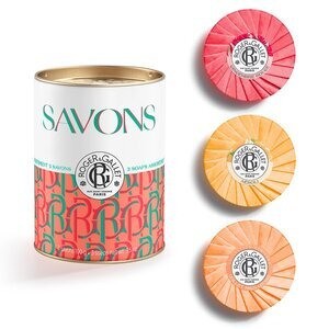 Roger & Gallet Boîte Savons Gingembre Rouge Néroli Oeillet Mignardise 3 x 100 g - Pharmacie Agnès Praden à Alès