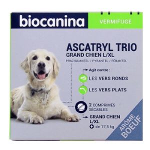 Biocanina Ascatryl Trio Grand Chien 2 Comprimés - Pharmacie Agnès Praden à Alès