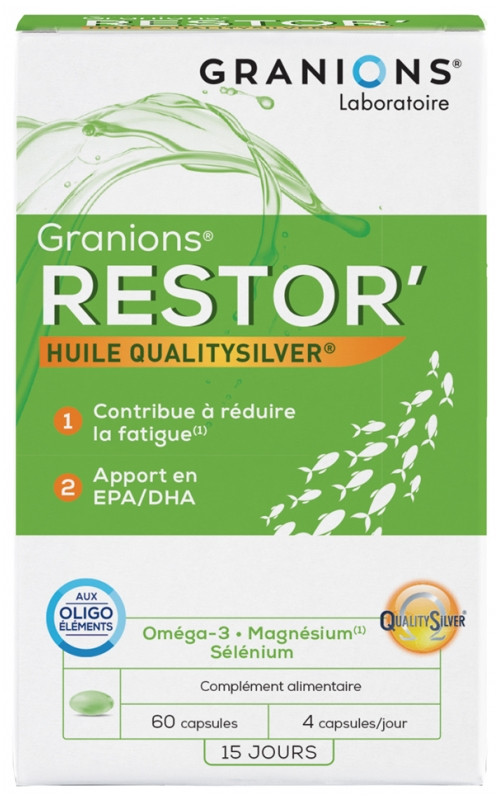 Laboratoire des Granions restor 60 capsules 49g - Pharmacie Agnès Praden à Alès