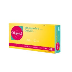 Laboratoire des Granions Oligosol Manganèse Cuivre 28 ampoules 2 ml - Pharmacie Agnès Praden à Alès