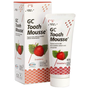 GC Tooth Mousse Fraise sans fluor 40 g - Pharmacie Agnès Praden à Alès
