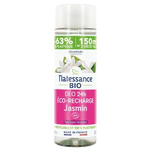 Natessance Eco Recharge Déodorant 24h Jasmin Bio Tous Types de Peaux 150ml - Pharmacie Agnès Praden à Alès