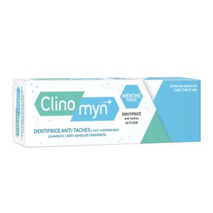 Clinomyn Dentifrice Gel Anti-taches Menthe Forte Café Thé et Vin 75ml - Pharmacie Agnès Praden à Alès