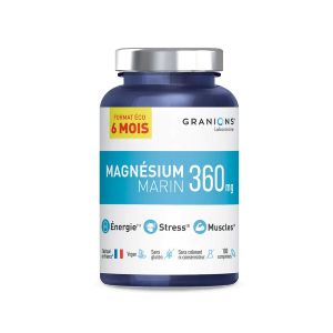 Laboratoire des Granions Magnésium Marin 360mg Format Eco 6mois 180 Comprimés - Pharmacie Agnès Praden à Alès