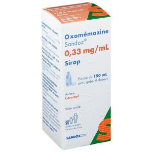 Sandoz Oxomémazine 0,33 mg/ml Sirop 150 ml - Pharmacie Agnès Praden à Alès