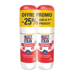 Cooper Insect Ecran Anti-moustiques Tropiques Spray répulsif peau 2x75ml - Pharmacie Agnès Praden à Alès