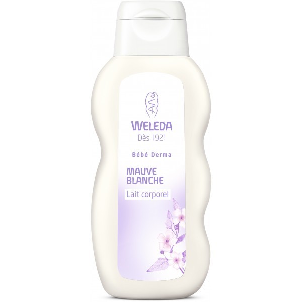 Weleda Bébé Derma Lait Corporel Mauve Blanche 200 ml - Pharmacie Agnès Praden à Alès