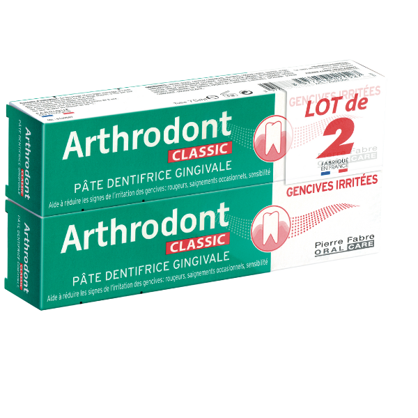 Arthrodont Classic Pâte Dentifrice Gingivale Lot de 2 x 75 ml - Pharmacie Agnès Praden à Alès